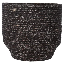Vazen En Potten>Mand zwart 18 x 18 cm