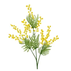 Everlands Kunstplanten En Kunstbloemen>Mimosa geel 67 cm