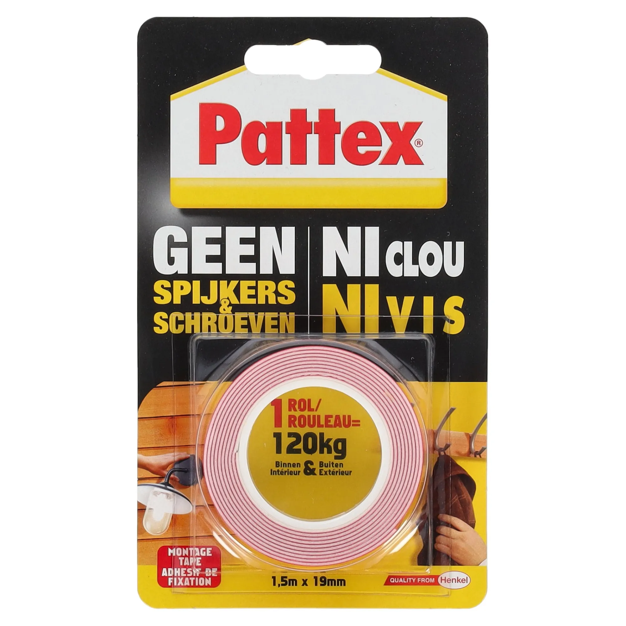 Pattex Handgereedschap>Montagestrip geen spijkers buiten 1.5M