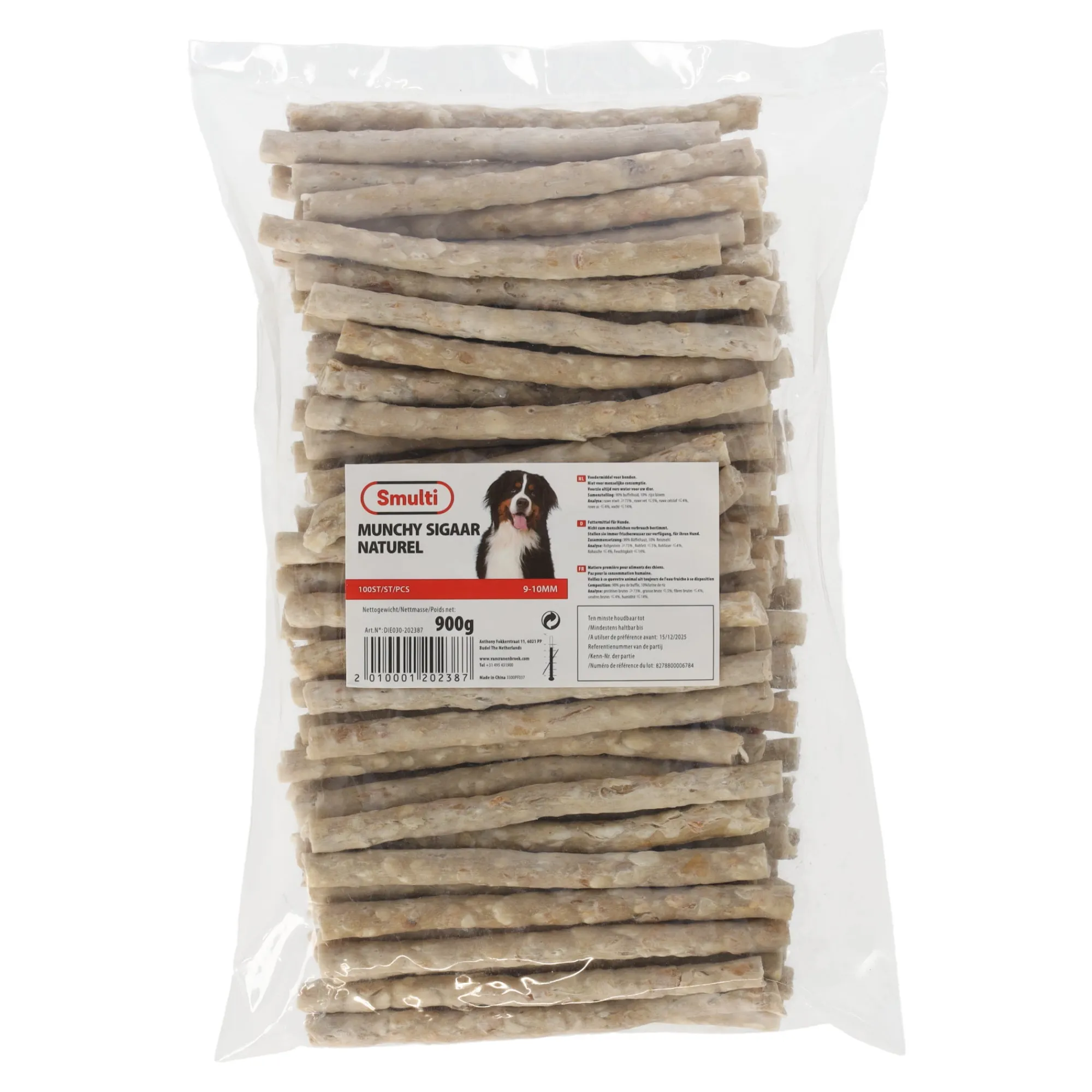 Smulti Hondensnacks>Munchy sigaar 9-10mm naturel 100st