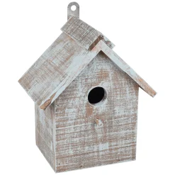 Flamingo Vogelhuisjes>Nestkast gradijs hout blauw-bruin
