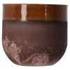 Mica Decorations Vazen En Potten>Nora bloempot 14 cm rond groen, donkergroen, oker - ...