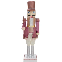 O'malley Kerstdecoratie>Notenkraker 160 cm bewegend met geluid roze