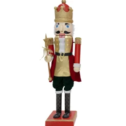 O'malley Kerstdecoratie>Notenkraker 160cm bewegend met geluid rood goud