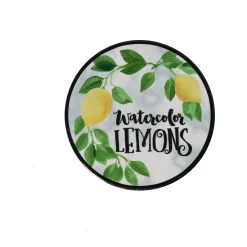 Natural Collections Koken & Tafelen>Onderzetter rond met citrusmotief 10 cm 6 assorti