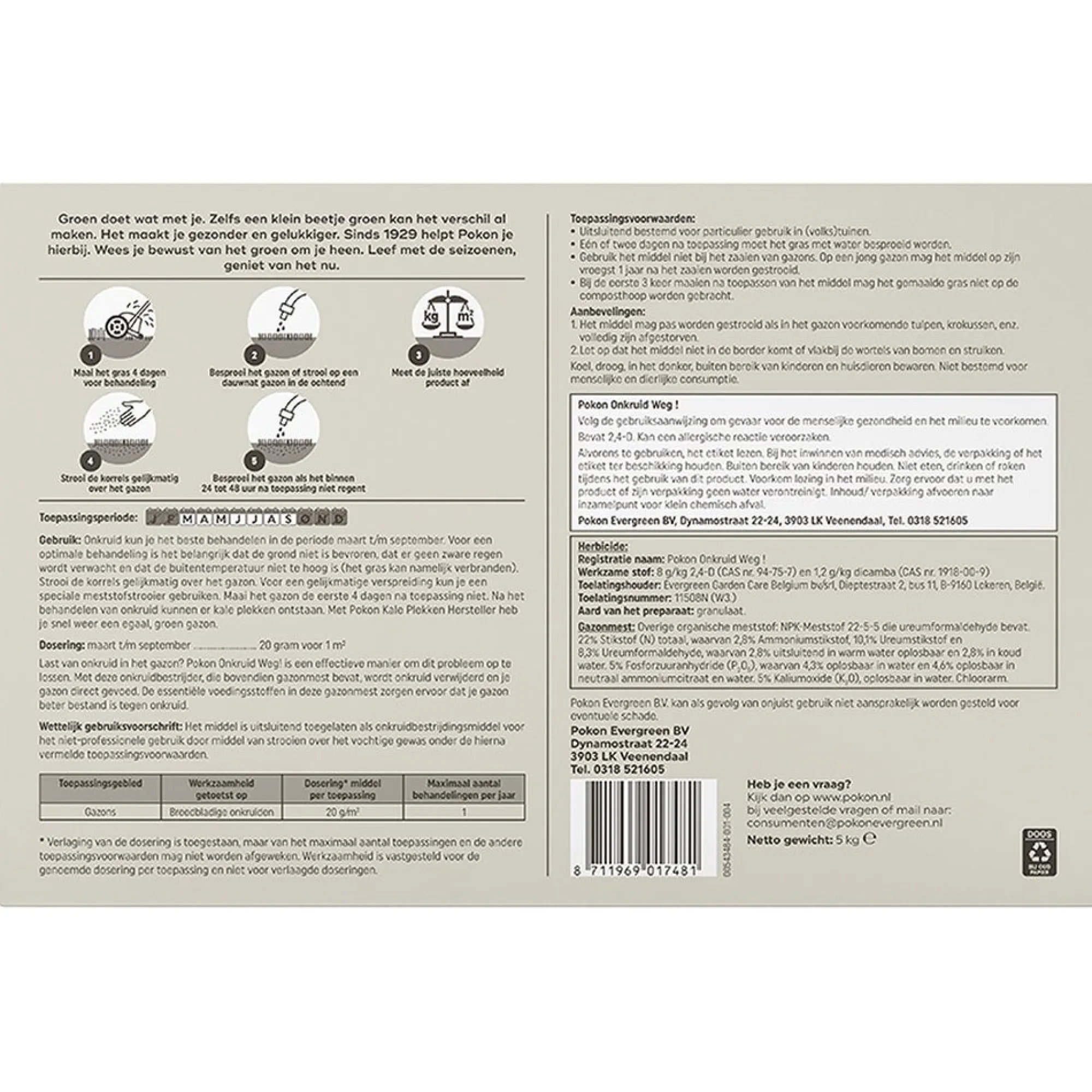 Pokon Handgereedschap>Onkruid weg 250m2