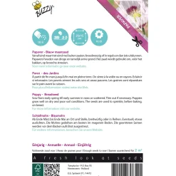 Buzzy Moestuin>Papaver Blauwmaanzaad