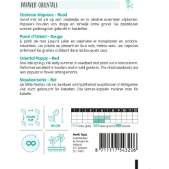 Horti Tops Moestuin>Papaver Orientale Oosterse klaproos rood