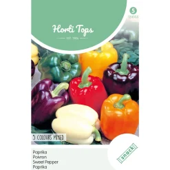 Horti Tops Moestuin>Paprika 5 kleuren zaad