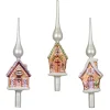 Decoris Kerstdecoratie>Piek glas huis 31 cm