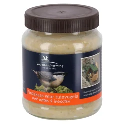 Vogelbescherming Vogelsnacks>Pindakaas vogel noten+insect 330G