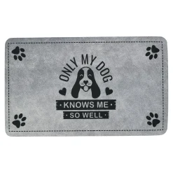 Drink- En Voerbak Hond>Placemat Only my dog grijs 75 x 45 cm