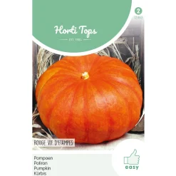 Horti Tops Moestuin>Pompoen rouge vif d'etampes zaad