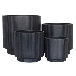 O'malley Tuindecoratie>Pot Cardella wash black 24 cm