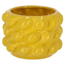 Natural Collections Vazen En Potten>Pot citroen keramiek geel 18 x 13 cm