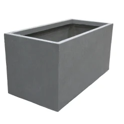 Mega Collections Tuindecoratie>Pot Clayfibre Bigular auth. grey 60 cm