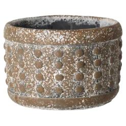 Vazen En Potten>Pot Cyl Adana Dot Aged 15 cm