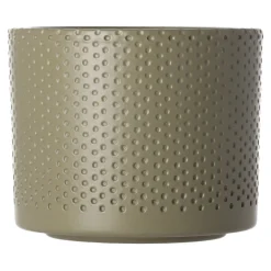 Mica Decorations Vazen En Potten>Pot Era rond groen relief 10 x 12 cm