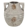 Vazen En Potten>Pot kruik met oren 19 x 16 cm rustiek