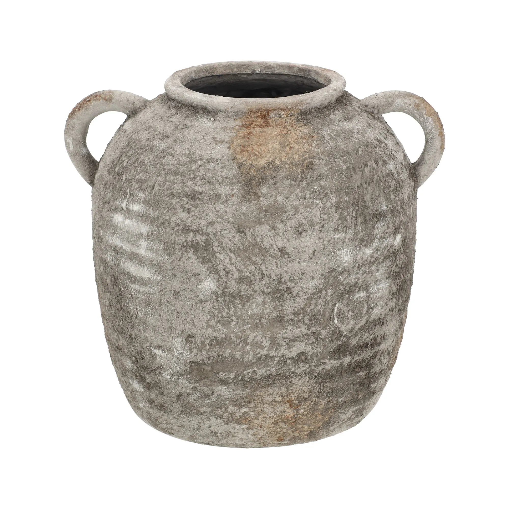 Vazen En Potten>Pot kruik met oren 27 x 24 cm rustiek