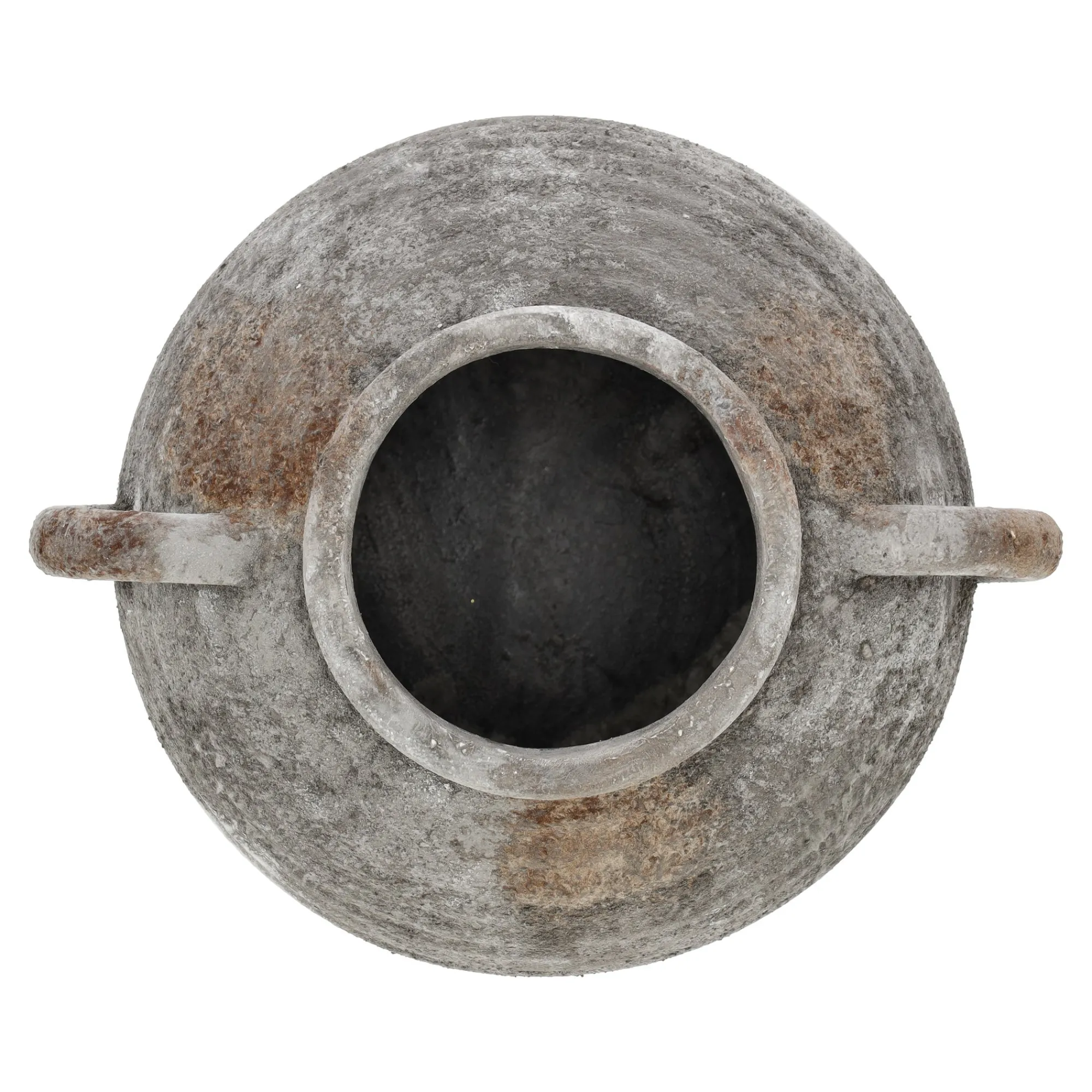 Vazen En Potten>Pot kruik met oren 27 x 24 cm rustiek