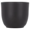 Mica Decorations Vazen En Potten>Pot Tusca rond zwart mat 9 x 10 cm