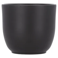 Mica Decorations Vazen En Potten>Pot Tusca rond zwart mat 9 x 10 cm