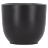 Mica Decorations Vazen En Potten>Pot Tusca rond zwart mat 7 x 8 cm