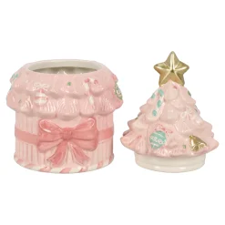 Kerstdecoratie>Pot 16x27cm roze