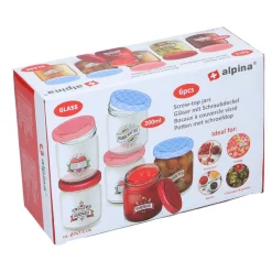 Alpina Opbergen>Pot+schroefdop 6st assorti