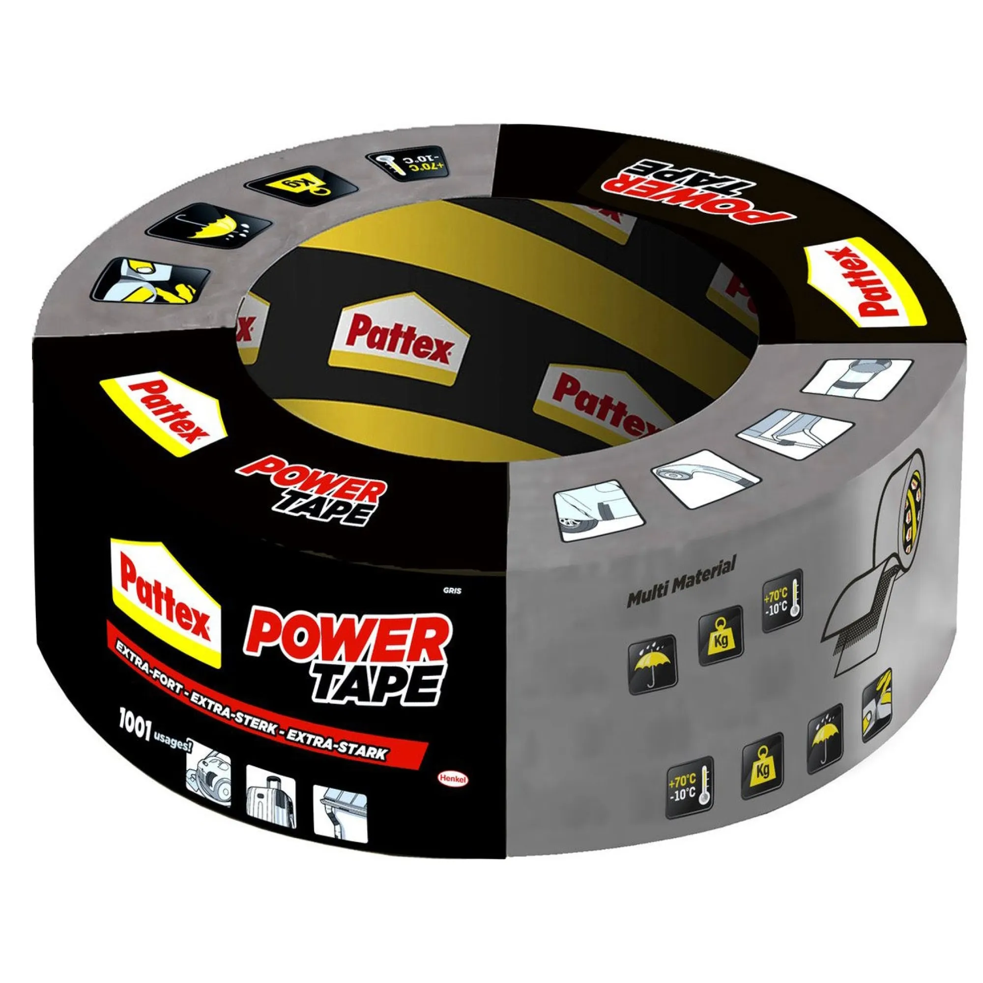 Pattex Bouw>Power tape 50Mx50mm grijs