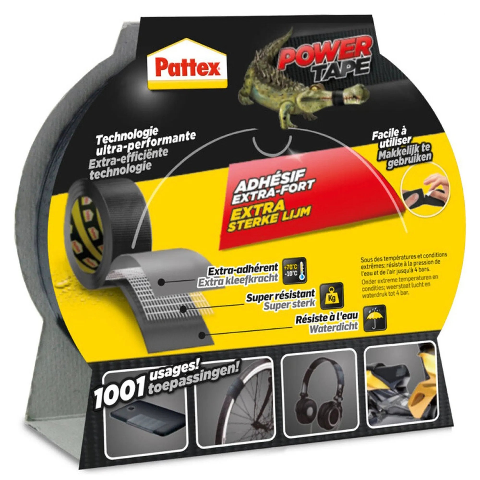 Pattex Bouw>Power tape 10Mx50mm zwart