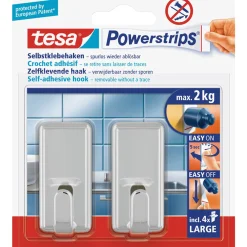 Tesa Bouw>Powerstrips haak L classic chroom