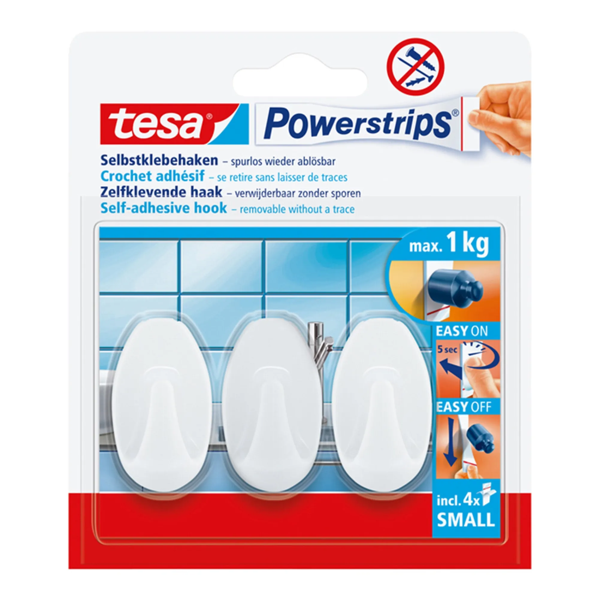 Tesa Bouw>Powerstrips haak S ovaal wit