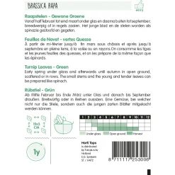 Horti Tops Moestuin>Raapstelen groene, zaad