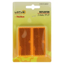 Lotus Autoaccessoires>Reflektor RH 70x28mm oranje 2st TP-027