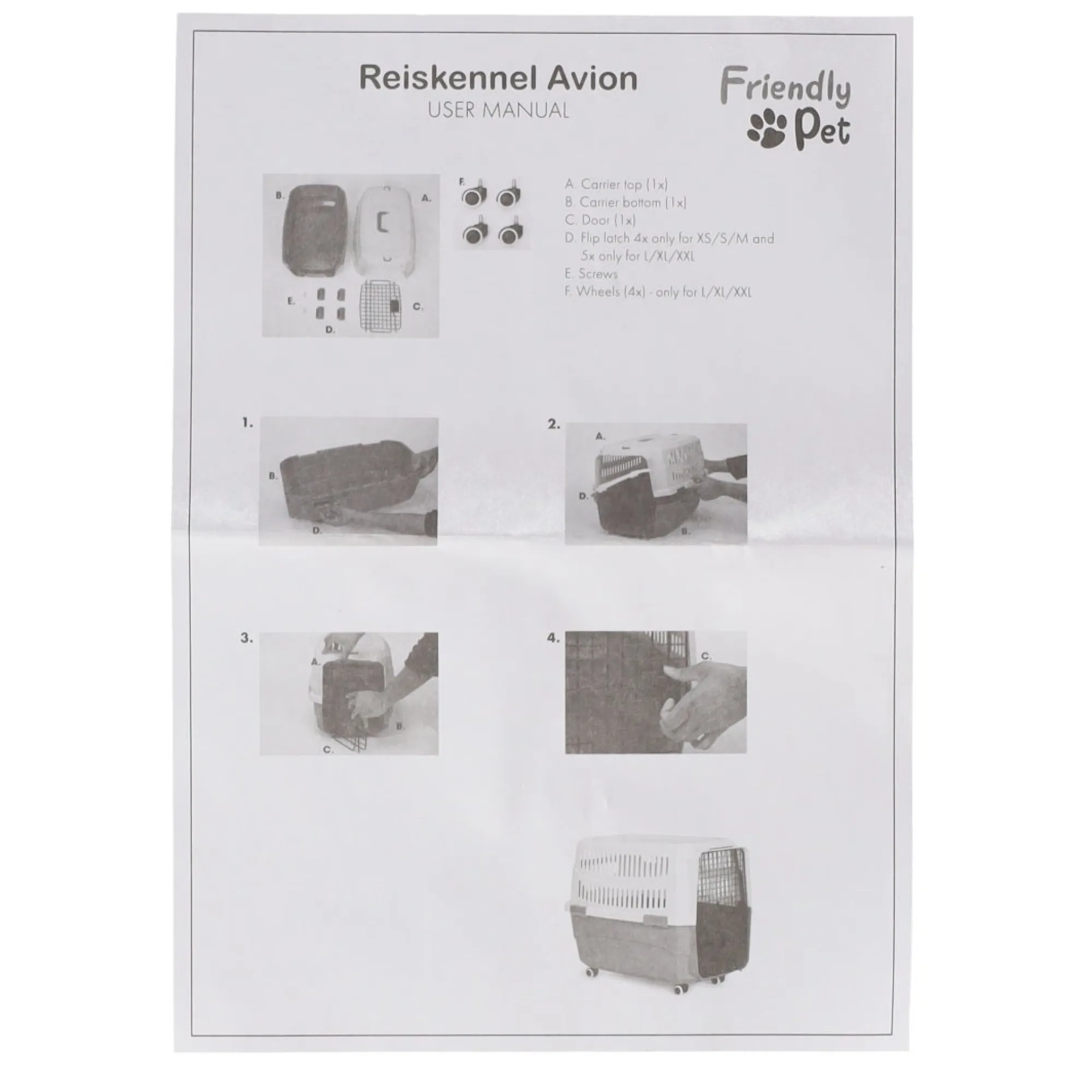 Friendly Pet Reizen Hond>Reiskennel Avion XS 48x32x25cm