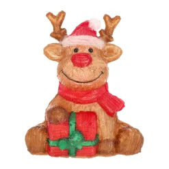 O'malley Kerstdecoratie>Rendier zittend acryl 44cm 80LED