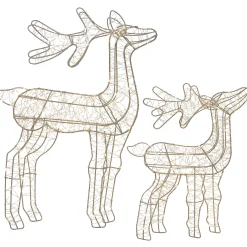 O'malley Kerstdecoratie|Kerstverlichting>Rendierduo 260 LED warm wit