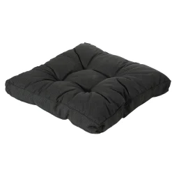 Madison Tuinkussens>Rib black F115 loungek 60x60 zit