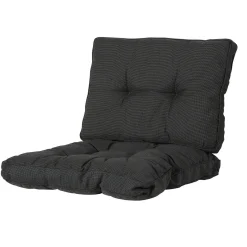 Madison Tuinkussens>Rib black F115 loungek 60x60 zit