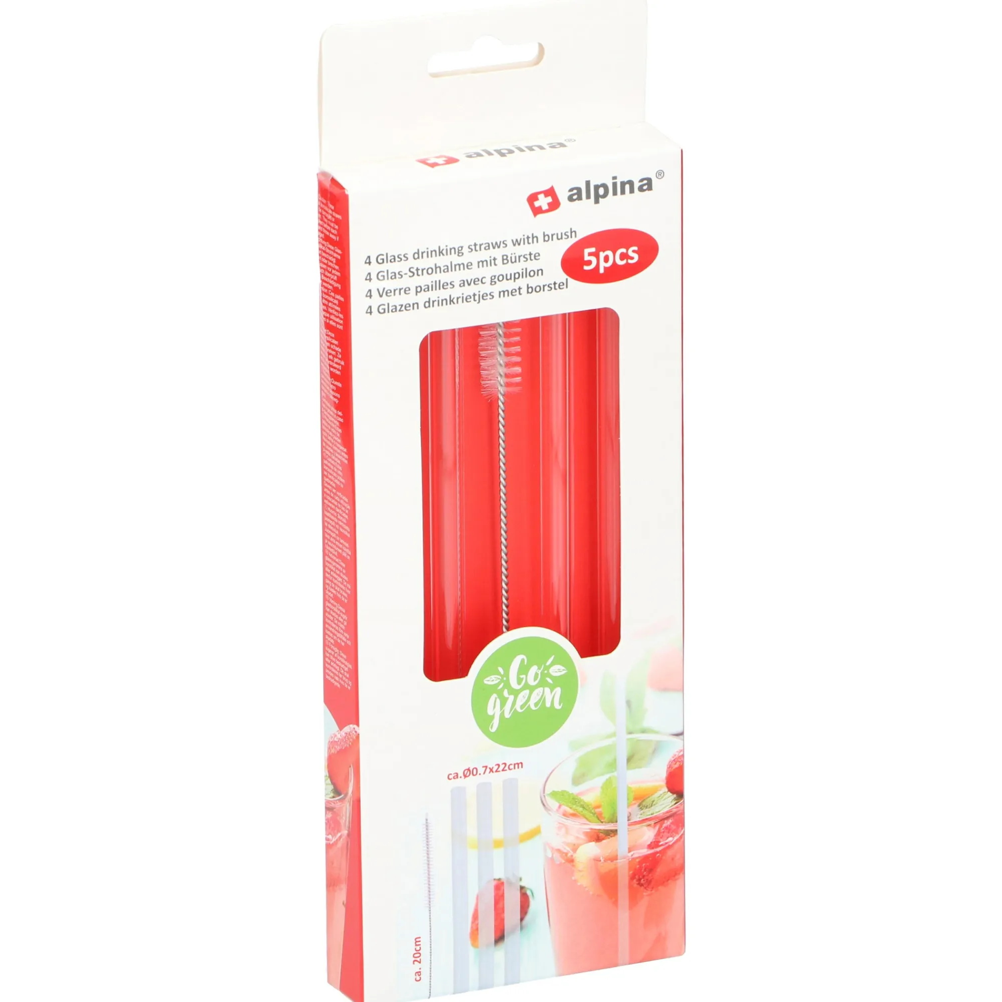 Alpina Koken & Tafelen>Rietjes+borstel 4+1