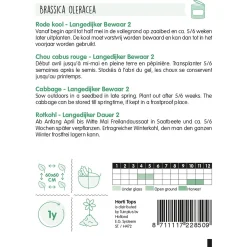 Horti Tops Moestuin>Rodekool langedijker bewaar 2 zaad