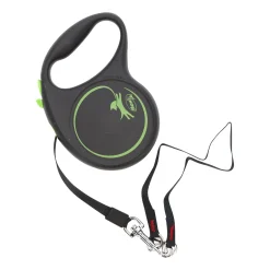 Flexi Hondenriem>Rollijn black dsgn tape M 5M groen