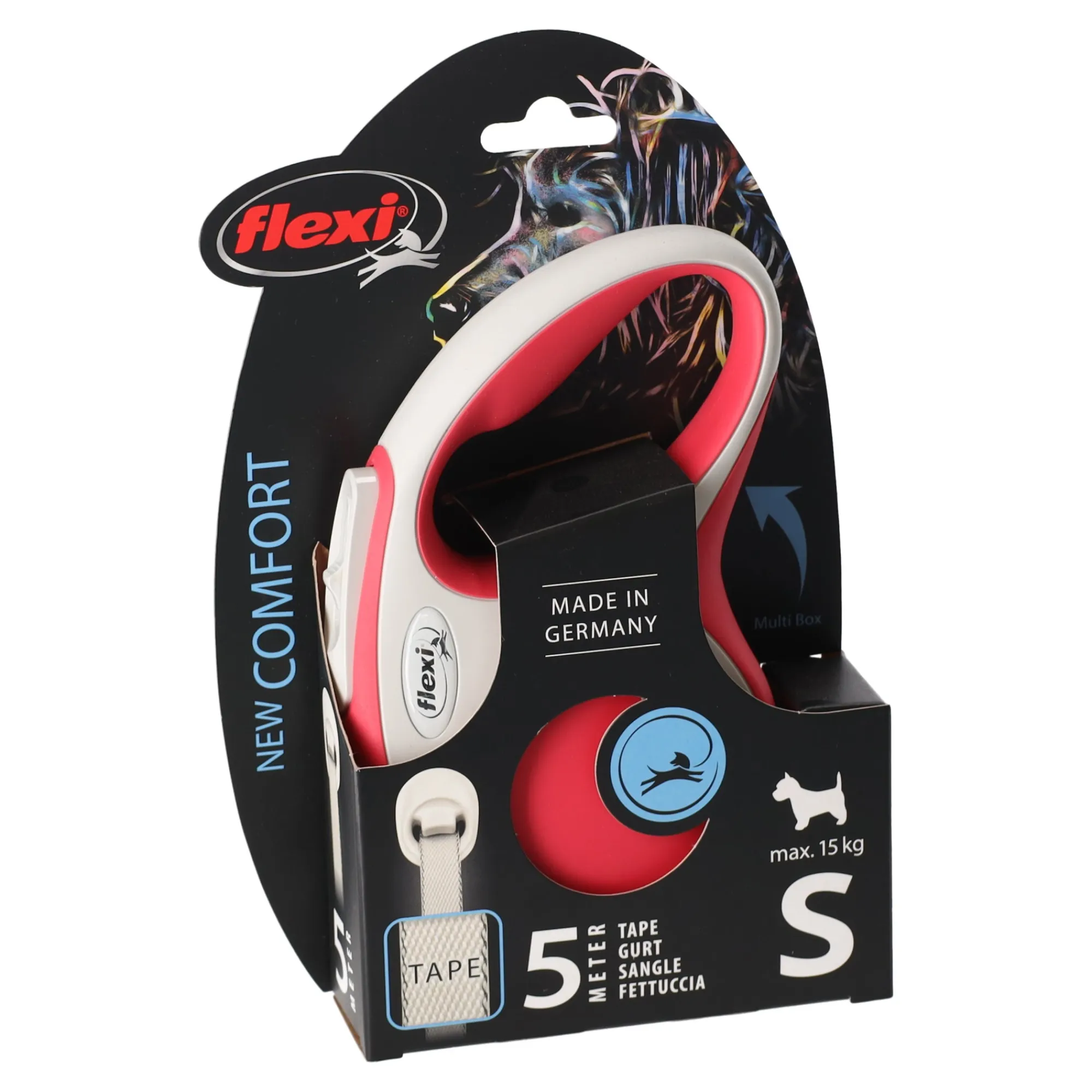 Flexi Hondenriem>Rollijn comfort tape S 5M rood