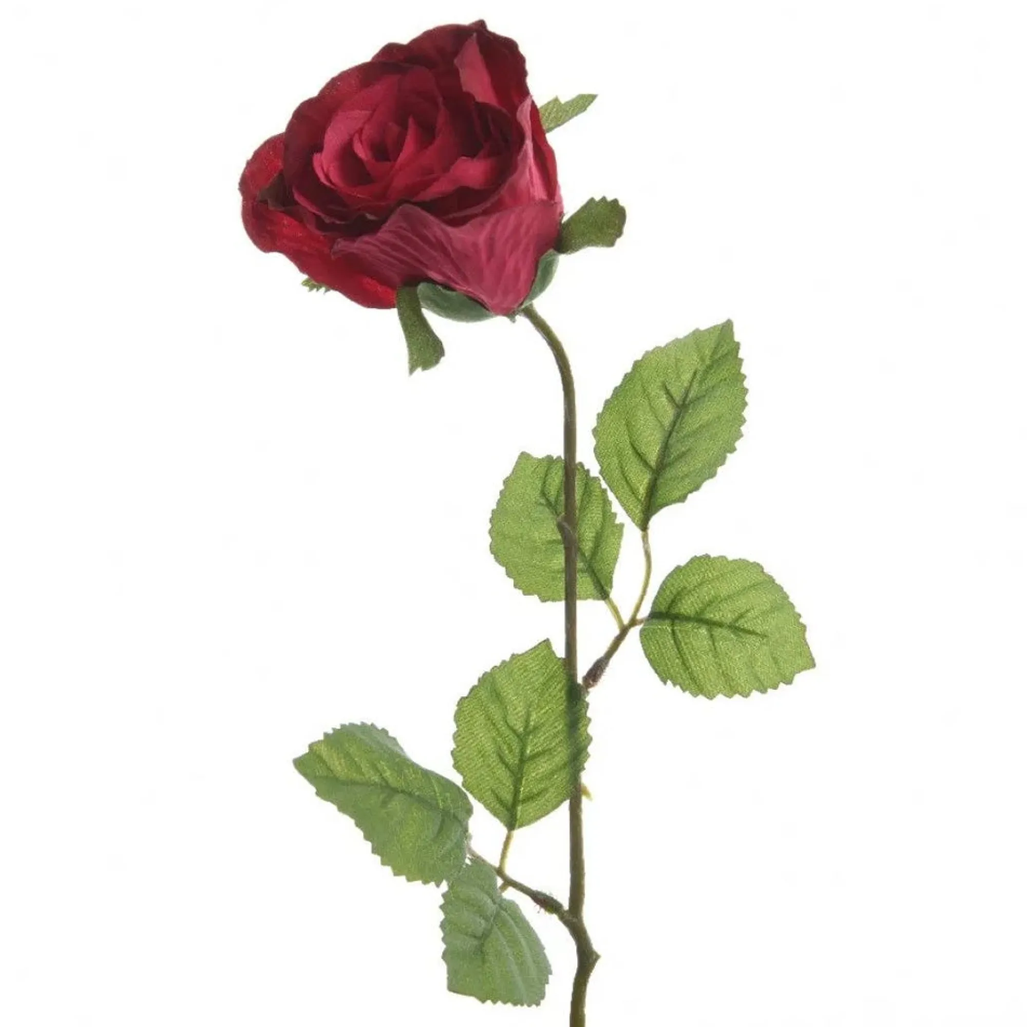 Everlands Kunstplanten En Kunstbloemen>Roos 45 cm fuchsia