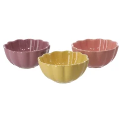 Mica Decorations Koken & Tafelen|Woondecoratie>Schaal geel, roze, oranje, paars - 4 assorti