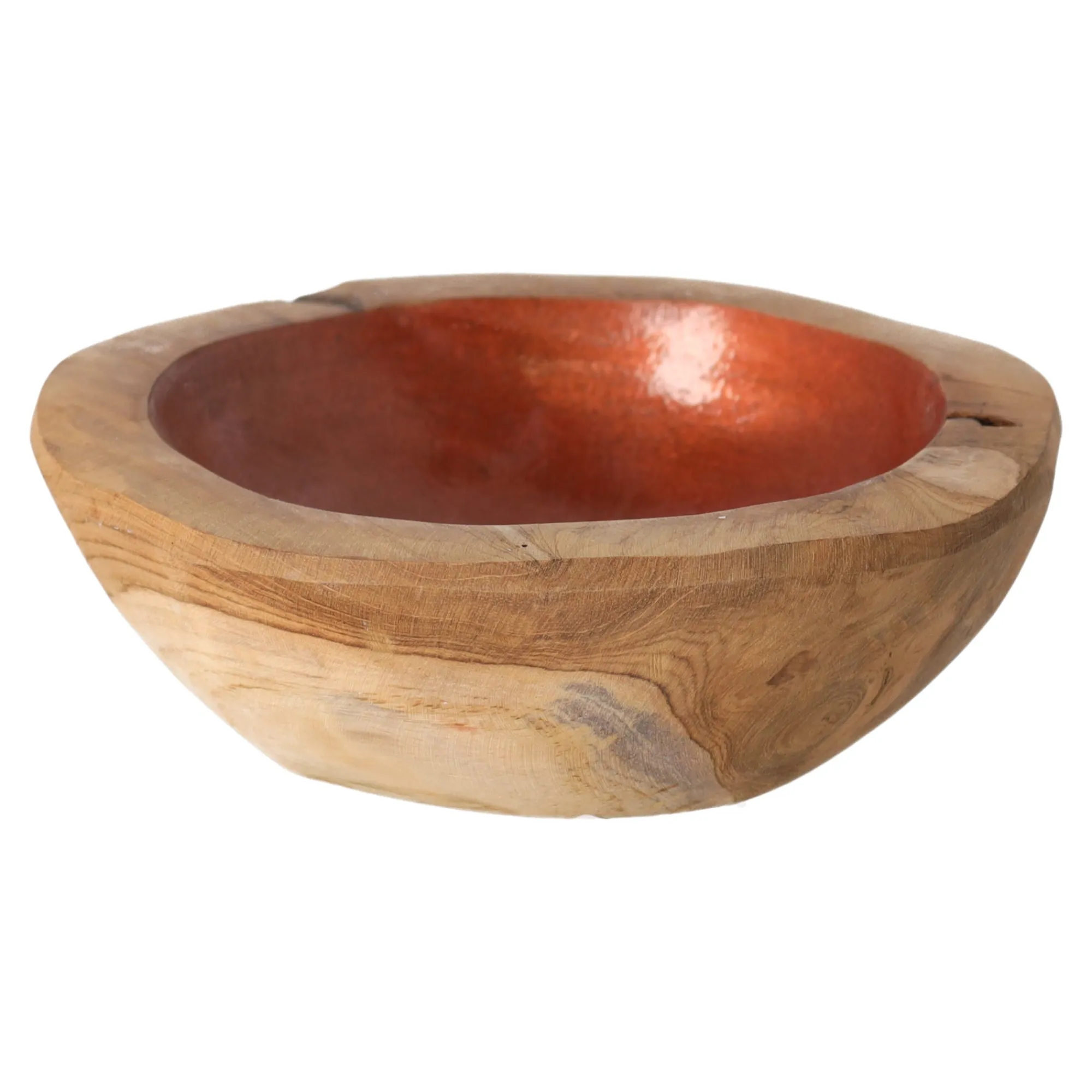 Natural Collections Koken & Tafelen|Woondecoratie>Schaal teak 18 x 5 cm copper