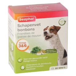 Beaphar Hondensnacks>Schapenvet bonbons mini zeewier