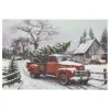 O'malley Kerstdecoratie>Schilderij LED truck boom 60 x 40 cm